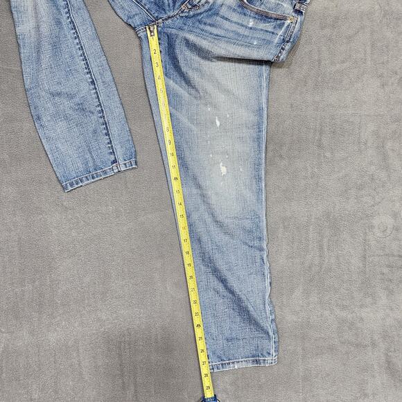 Ann Taylor Loft Lean Boyfriend Jeans Distressed Size 4 Light Wash - Picture 9 of 9